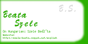 beata szele business card